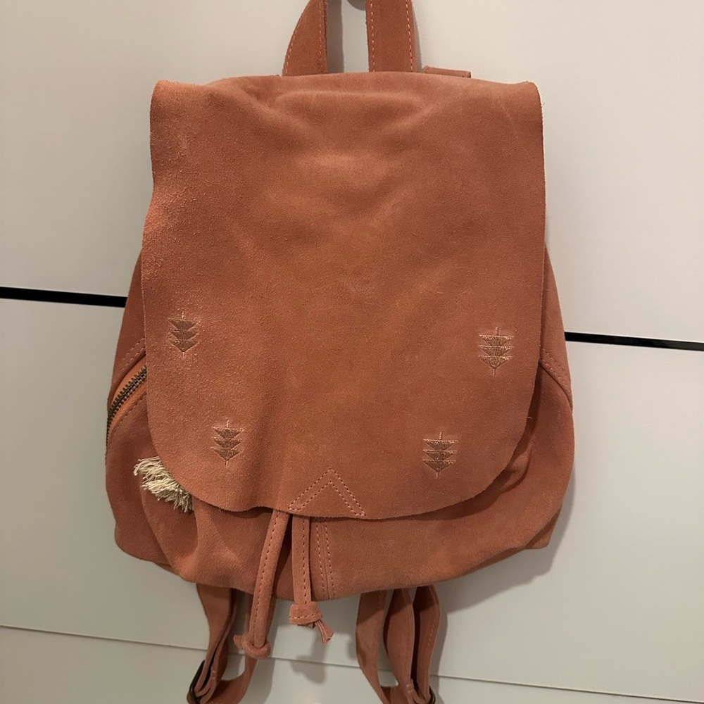Brand New Toms Pink Suede Backpack